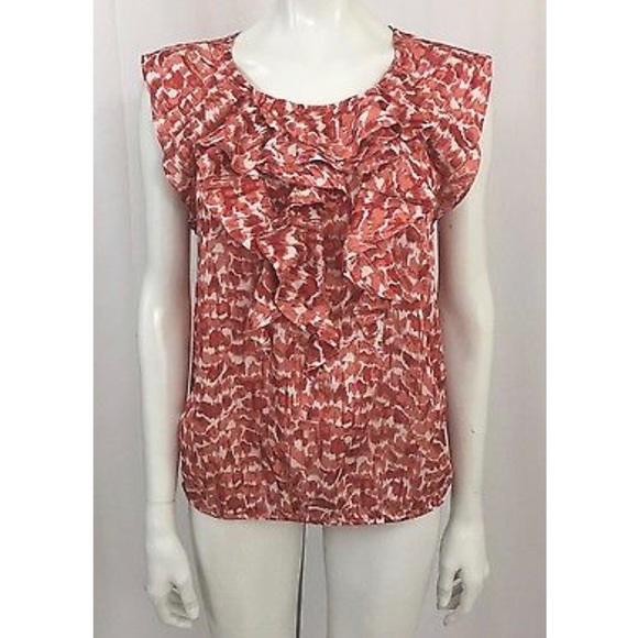 LOFT Ruffle Front Sleeveless Blouse Size Small - Picture 1 of 6